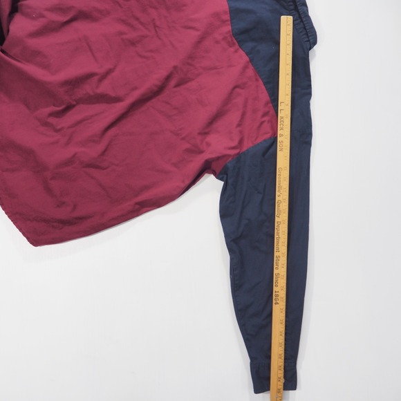 Wrangler Western Shirt Mens Extra Large Colorblock Burgundy Tan Blue Snap Front - Picture 7 of 9